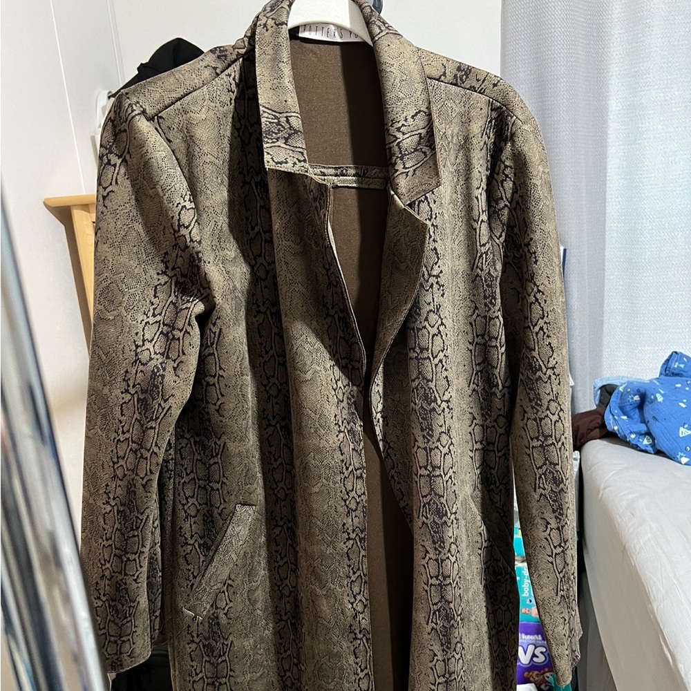 Snake print coat